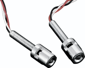 Picture of Kuryakyn LED License Plate Light With Red Accent Light Universal Chrome
