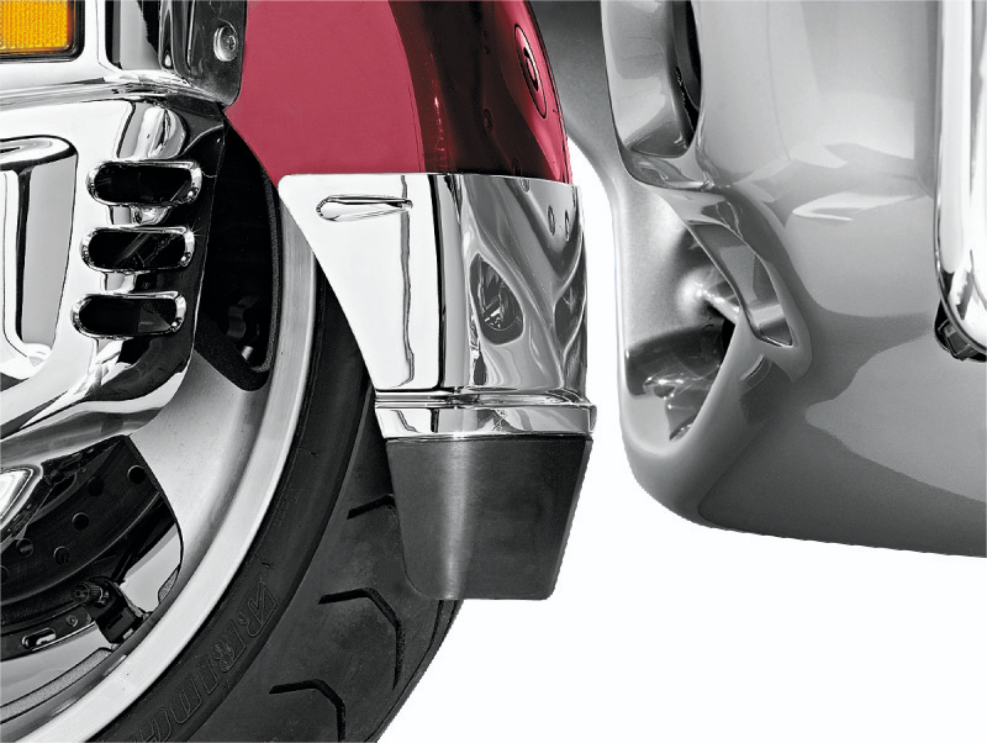 Picture of Kuryakyn Front Fender Extension With Mud Flap 01-17 Honda GL1800 Chrome