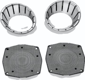 Picture of Kuryakyn LED Speaker Bezels 96-13 Touring Models Chrome