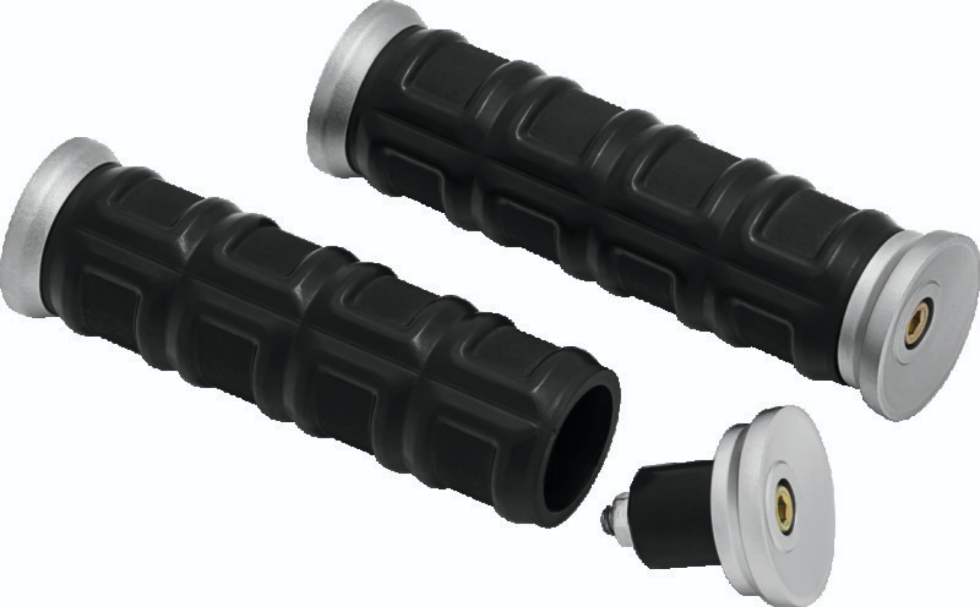 Picture of Kuryakyn Dillinger Grips 1in Silver