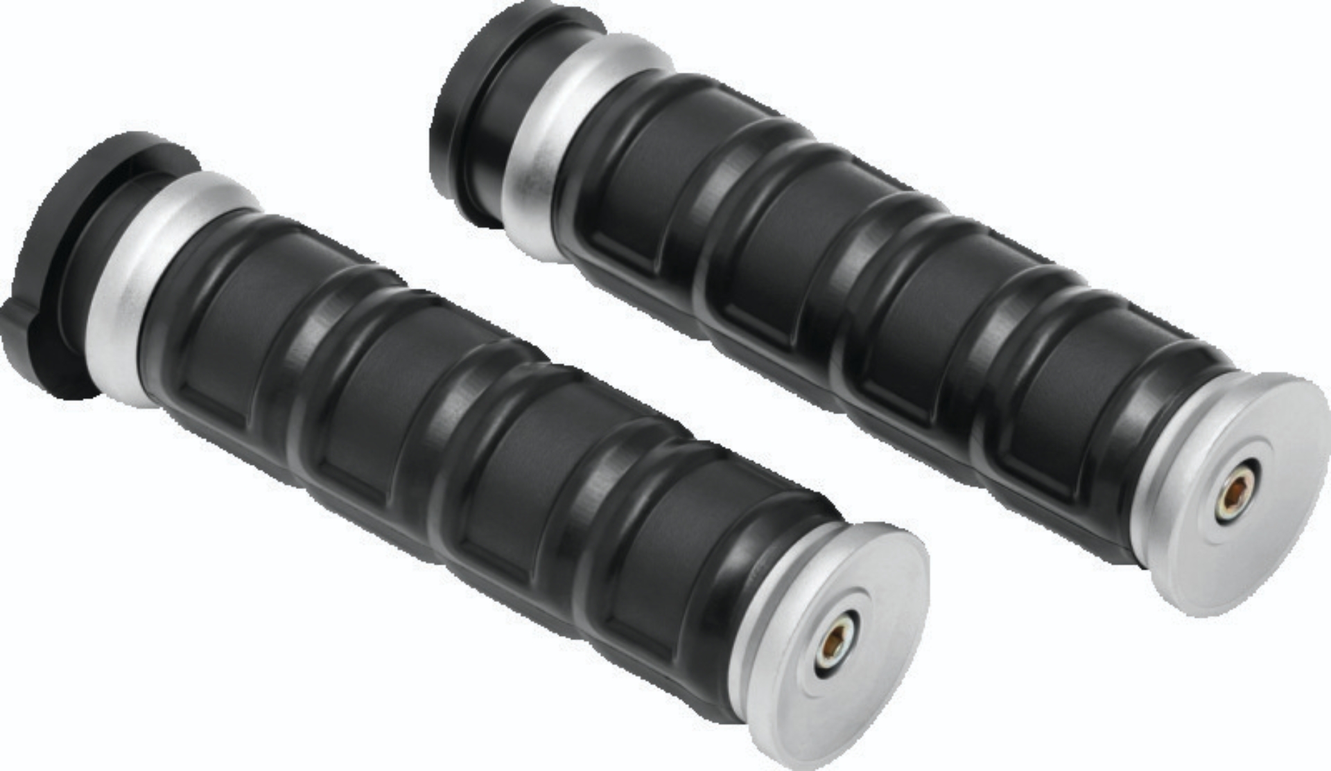 Picture of Kuryakyn Dillinger Grips Throttle-By-Wire Silver
