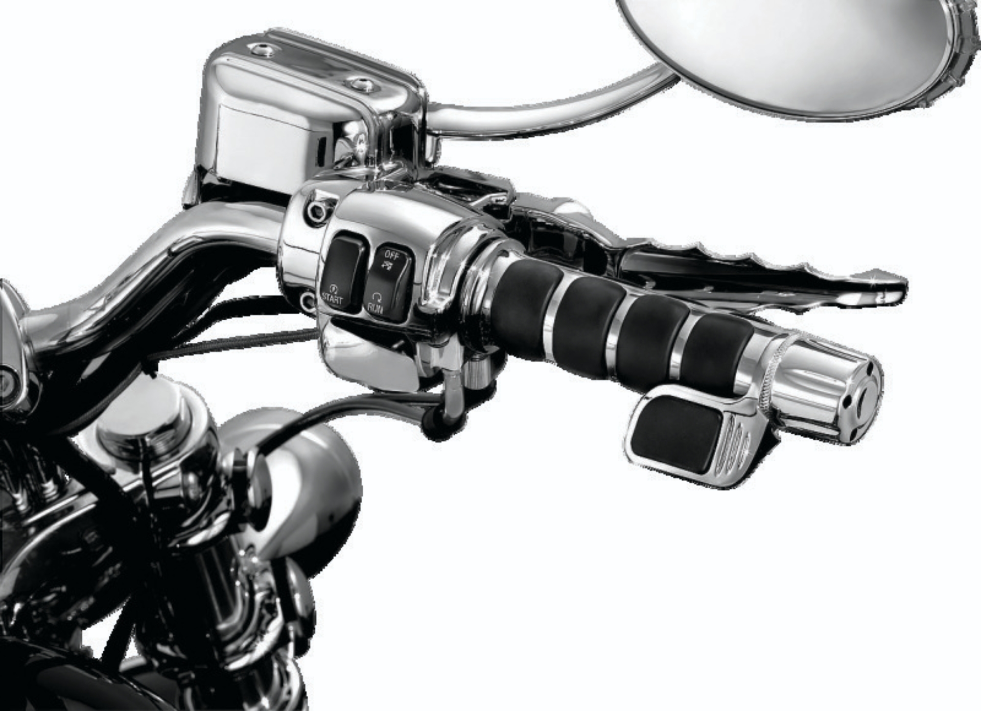 Picture of Kuryakyn ISO Grip With Contoured Throttle Boss Throttle-By-Wire Chrome