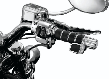 Picture of Kuryakyn ISO Grip With Contoured Throttle Boss Throttle-By-Wire Chrome