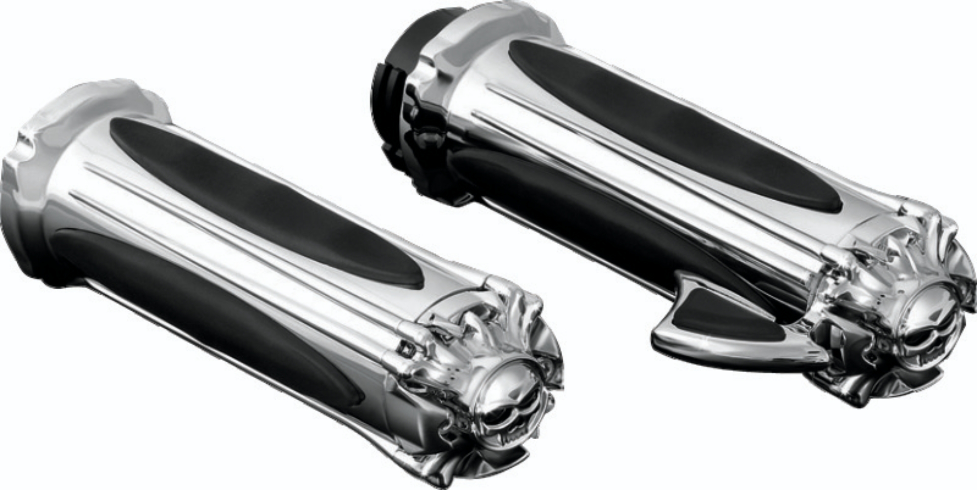 Picture of Kuryakyn Zombie Grips With Throttle Boss Dual Cable Chrome