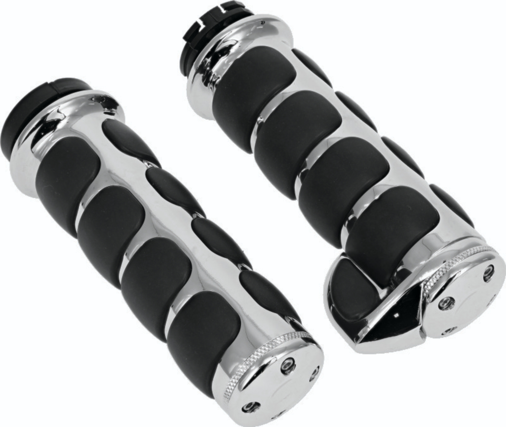 Picture of Kuryakyn ISO Grips With Throttle Boss Dual Cable Chrome