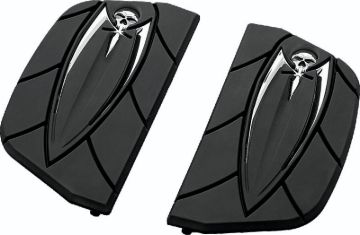 Picture of Kuryakyn Zombie Passenger Board Covers With Traditional D-Shaped Passenger Kit - Black