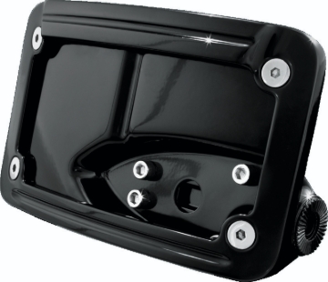 Picture of Kuryakyn Curved Horizontal Mount Side License Plate Holder Gloss Black