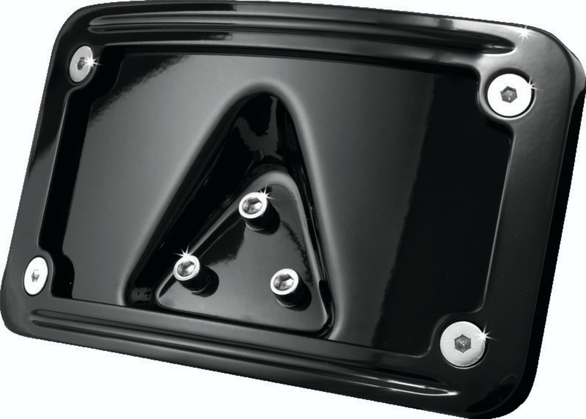 Picture of Kuryakyn Curved Laydown License Plate Frame Gloss Black