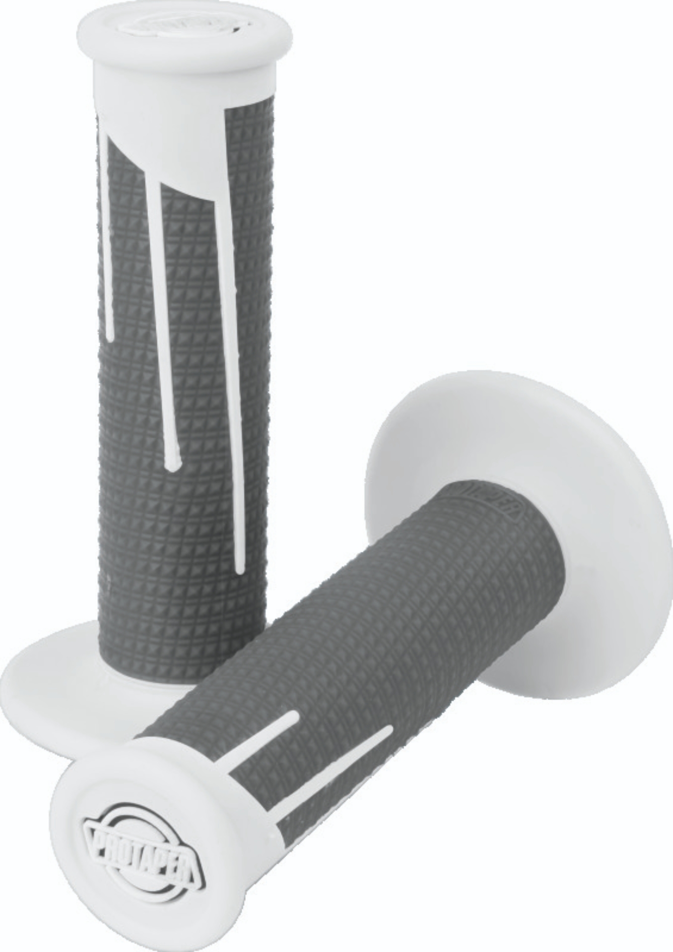 Picture of ProTaper Full Diamond Clamp-On Grips - White/Dark Gray