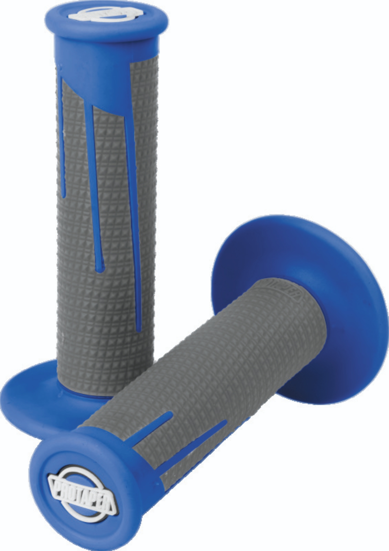 Picture of ProTaper Full Diamond Clamp-On Grips - Blue/Dark Gray