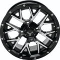 Picture of QuadBoss Barbwire 14X7 - 5+2 - 4/110 - Black Machined