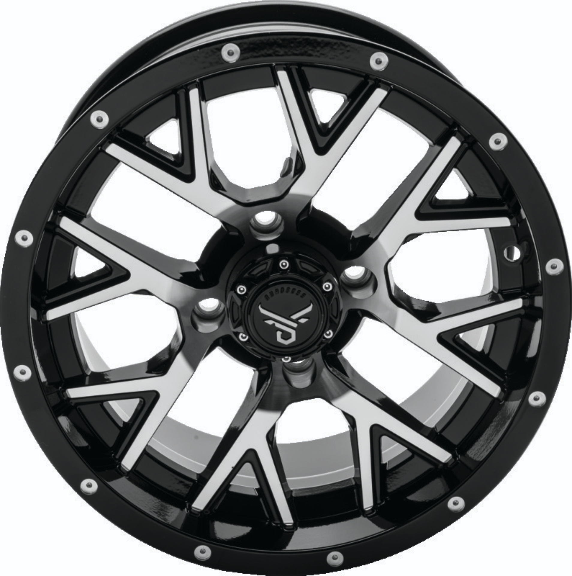 Picture of QuadBoss Barbwire 14X7 - 5+2 - 4/110 - Black Machined