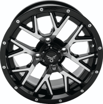 Picture of QuadBoss Barbwire 14X7 - 5+2 - 4/110 - Black Machined