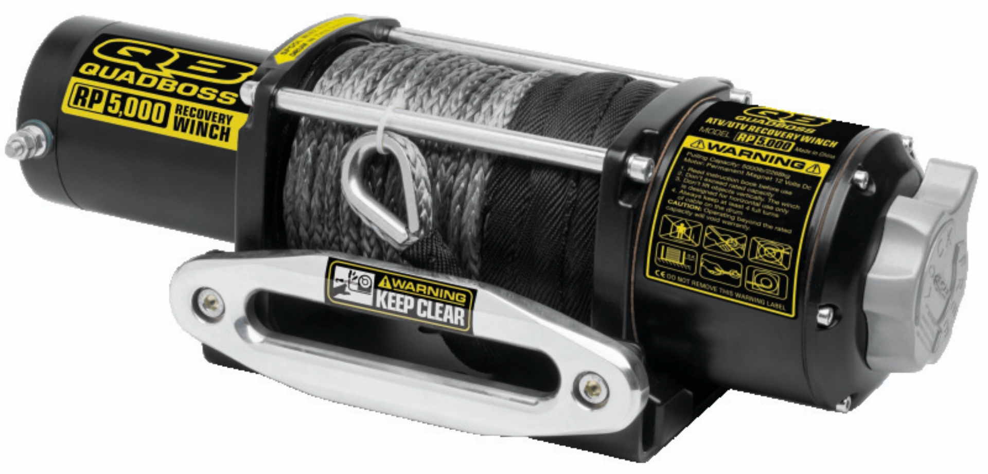 Picture of QuadBoss Winch Kit - 50ft Synthetic Rope - 3.8hp - Hawse Fairlead - Wireless Remote - 5000lb