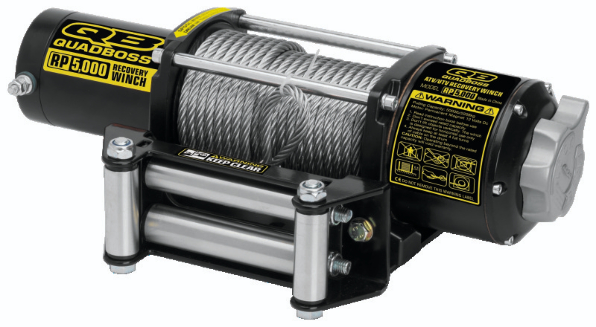 Picture of QuadBoss Winch Kit - 50ft Cable - 3.8hp - Roller Fairlead - Wireless Remote - 5000lb