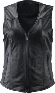 Picture of Kuryakyn Leather By River Road Plains Leather Vest Black Womens - Medium
