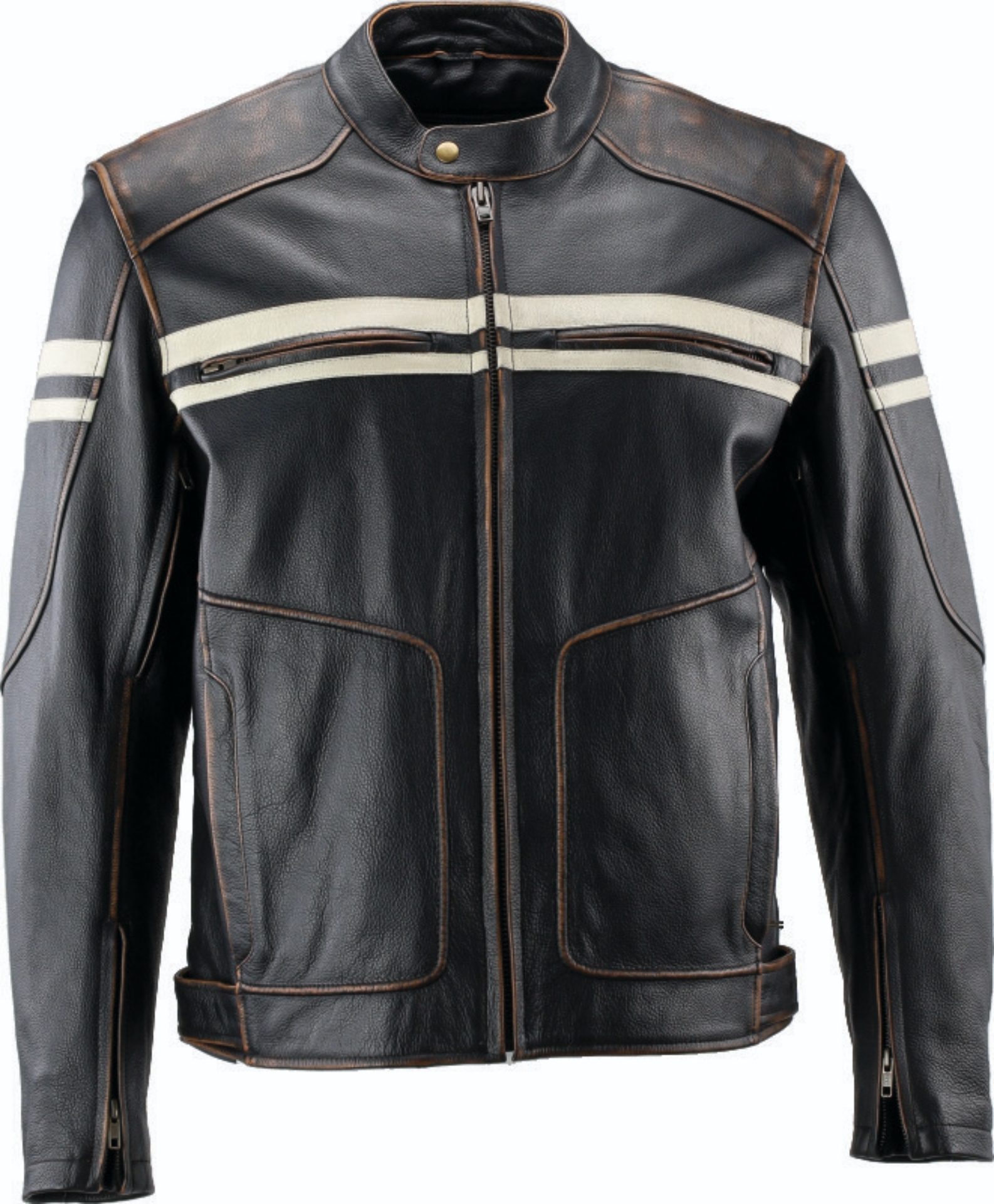 Picture of Kuryakyn Leather By River Road Hoodlum Vintage Leather Jacket Black - Medium