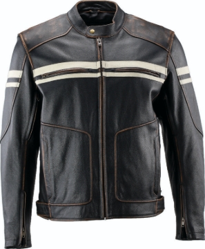Picture of Kuryakyn Leather By River Road Hoodlum Vintage Leather Jacket Black - Small