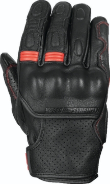 Picture of Speed and Strength Twist of Fate Leather Gloves Black/Red - Medium
