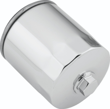 Picture of Twin Power Twin Cam and M8 Chrome Magnetic Oil Filter With Nut Rpls H-D 63798-99 w/ Backflow Valve