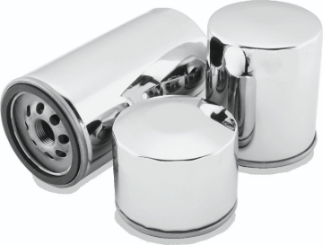Picture of Twin Power Twin Cam and M8 Chrome Magnetic Oil Filter Replaces H-D 63798-99 with Backflow Valve