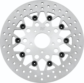 Picture of Twin Power 84-17 Big Twin Exc 11.8 and Lug Mount 84-13 XL Front 11.5 Floating Rotor Mesh Silver