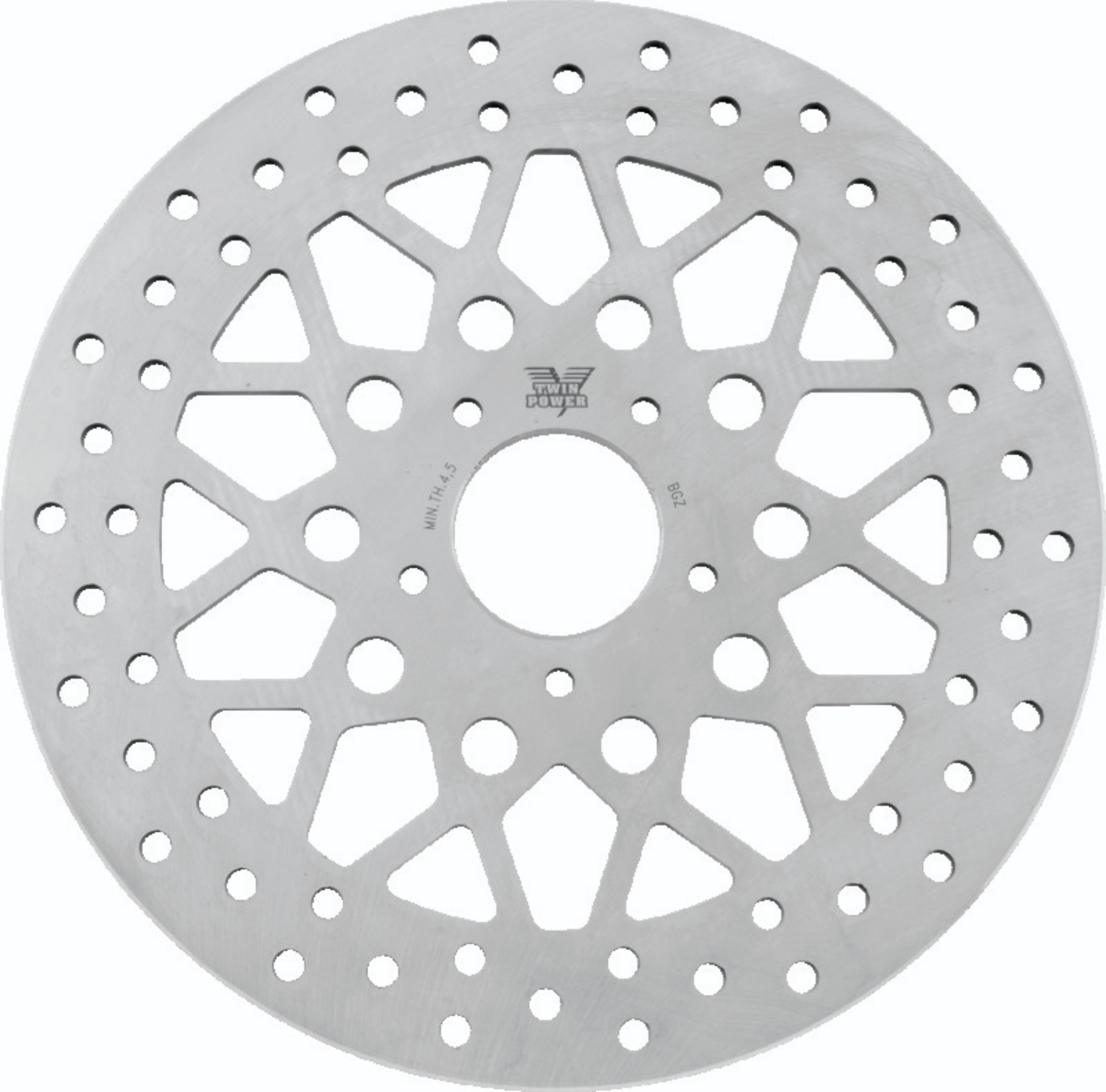 Picture of Twin Power 08-13 FLH FLT 08-16 FLHR 06-17 Dyna Front 11.8 Solid Rotor Mesh Stainless