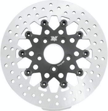 Picture of Twin Power 84-17 Big Twin Exc 08-17 FLH FLT Rear 11.5 Floating Rotor Black Mesh