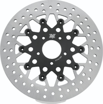 Picture of Twin Power 08-13 FLH FLT 08-16 FLHR 06-17 Dyna Front 11.8 Floating Rotor Mesh Black