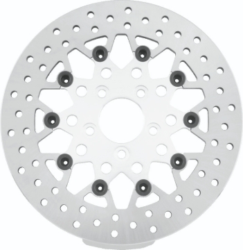 Picture of Twin Power 08-Up FLH FLT Rear 11.8in Floating Rotor Mesh Silver