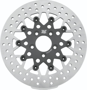 Picture of Twin Power 08-Up FLH FLT Rear 11.8in Floating Rotor Mesh Black
