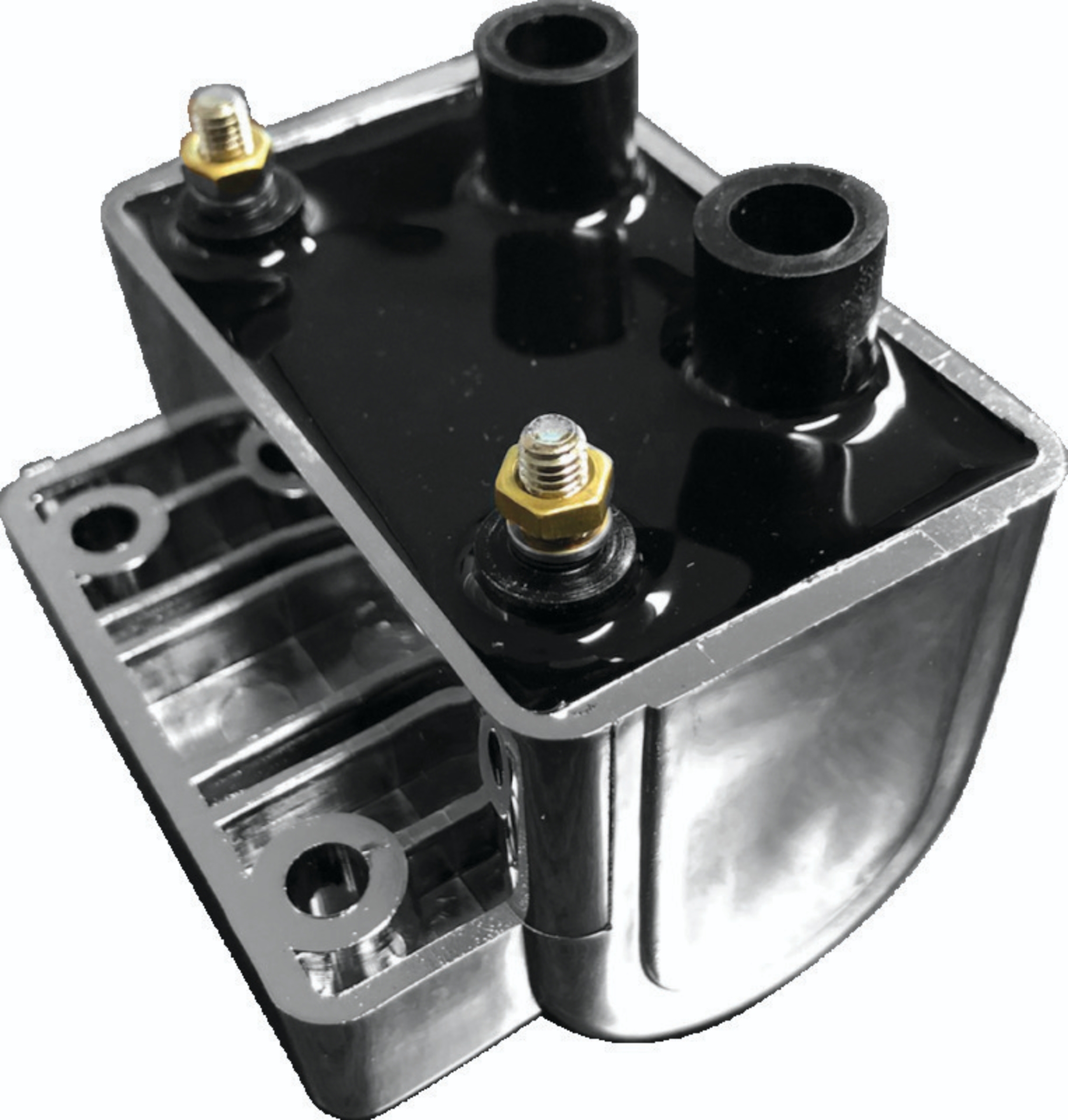 Picture of Twin Power 65-79 Big Twin and XL Ignition Coil Chrome Replaces H-D 31609-65A 5 Ohm