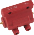 Picture of Twin Power 85-03 Big Twin and XL Ignition Coil Red Replaces H-D 31614-83A 3 Ohm Original Style