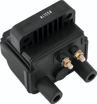 Picture of Twin Power 80-84 Big Twin and XL Mini Ignition Coil Black Replaces H-D 31614-83 3 Ohm