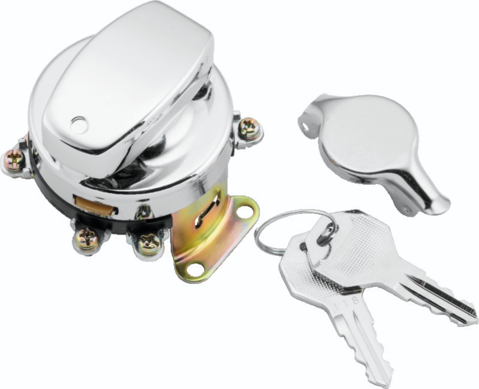 Picture of Twin Power 36-72 FL Chrome Fat Bob Style Ignition Switch