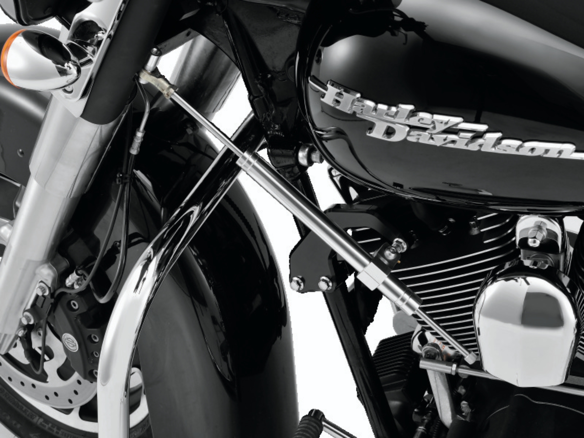 Picture of Twin Power 00-08 FLH FLT Satin Steering Damper Kit