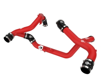 Picture of aFe 20-23 Ford Explorer ST V6 3.0L (tt) BladeRunner Aluminum Hot and Cold Charge Pipe Kit - Red