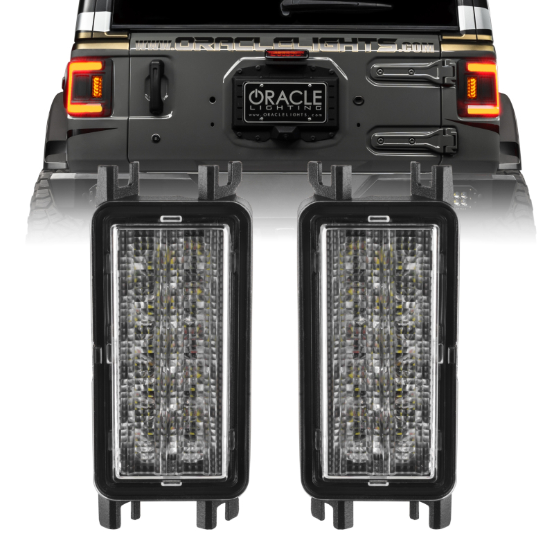 Picture of Oracle 2018+ Jeep Wrangler JL Dual Function Reverse LED Flush Taillight - Amber/White