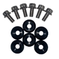 Picture of BLOX Racing New Fender Washers Kit M6 12pt - 6pc Large Diameter Black