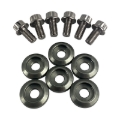 Picture of BLOX Racing New Fender Washers Kit M6 12pt - 6pc Large Diameter Gun Metal