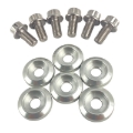 Picture of BLOX Racing New Fender Washers Kit M6 12pt - 6pc Large Diameter Silver