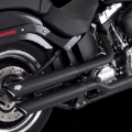 Picture of Vance & Hines HD Softail 07-17 Fatboy Twin Slash Chrome Slip-On Exhaust