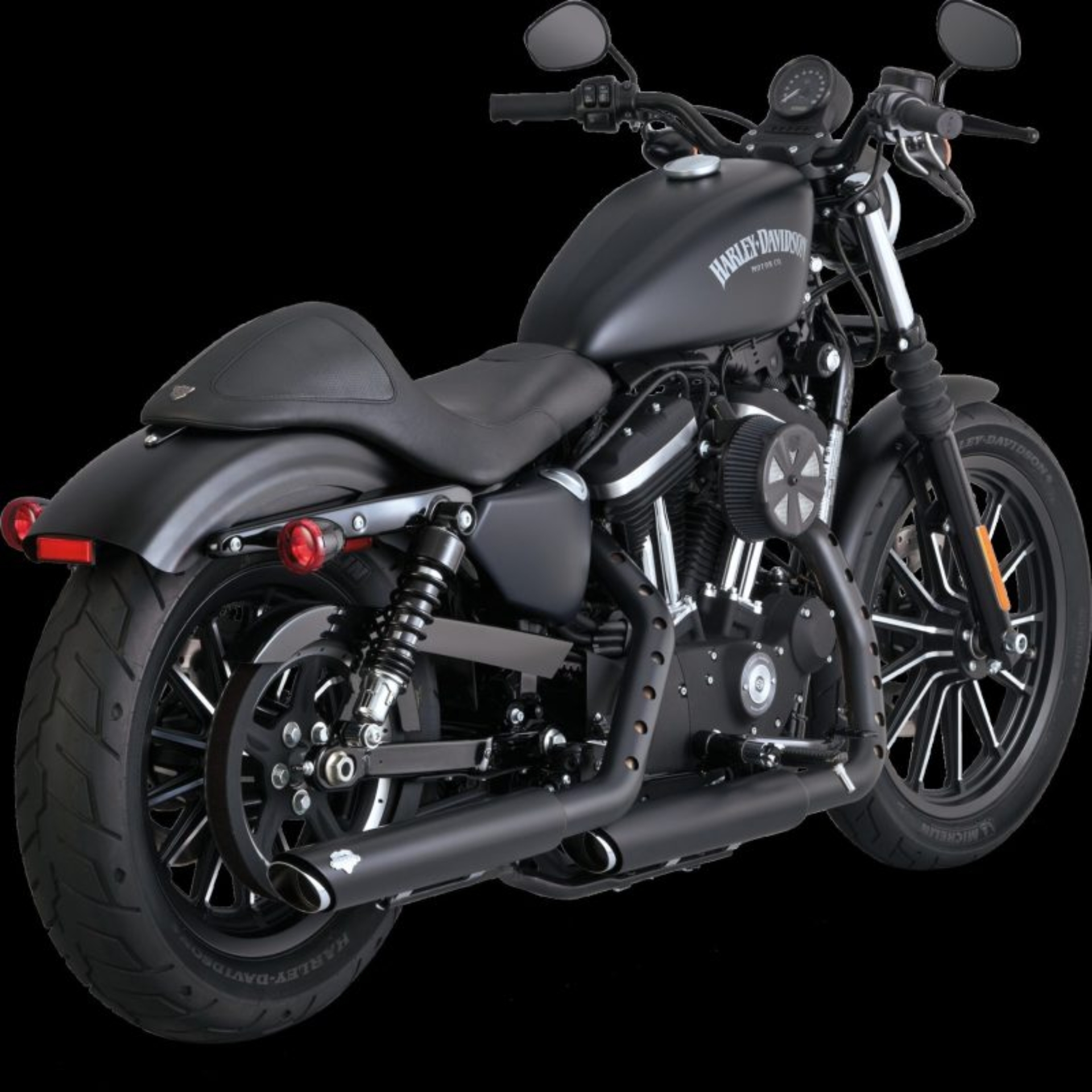 Picture of Vance & Hines HD Sportster 14-22 Twin Slash 3In PCX Slip-On Exhaust