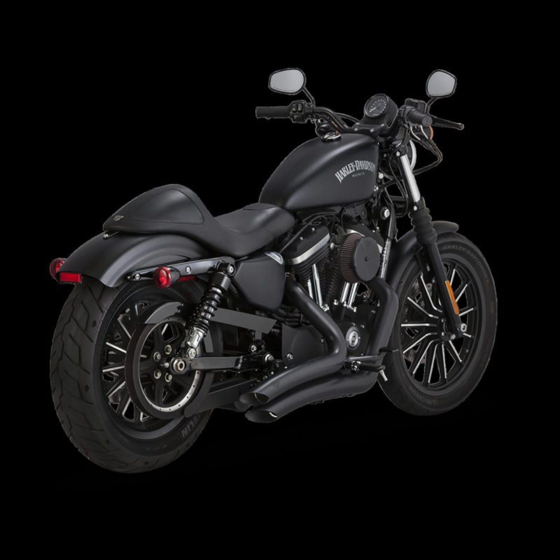 Picture of Vance & Hines HD Sportster 14-22 Big Radius 2-2 Black PCX Full System Exhaust