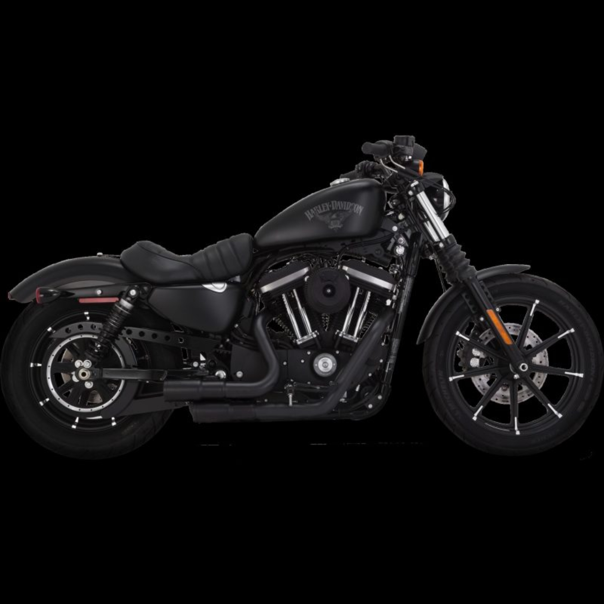 Picture of Vance & Hines HD Sportster 04-22 Mini Grenades Black PCX Full System Exhaust