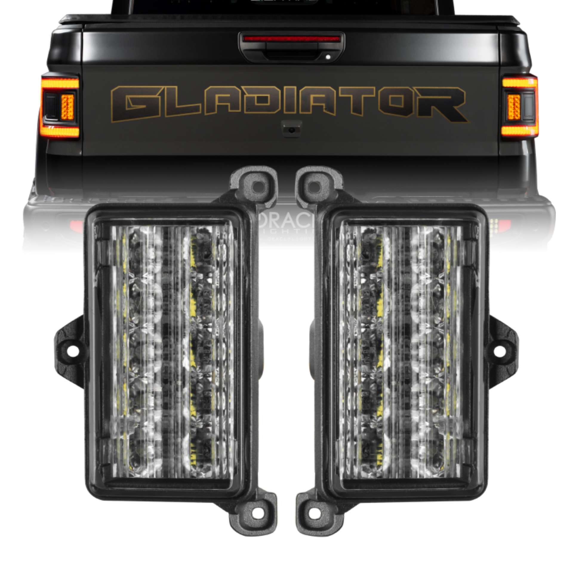 Picture of Oracle Lighting Jeep Gladiator JT Dual Reverse LED Flush Taillight - Amber/White