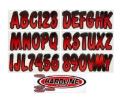Picture of Hardline Boat Lettering Registration Kit 3 in. - 200 Red/Black