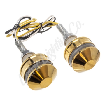 Picture of Letric Lighting Grip Indicators Lights Brass Cap White/Amber