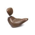 Picture of Mustang 18-21 Harley Street Bob Wide Tripper Solo Seat w/Driver Backrest Diamond Stitch - Brown