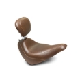 Picture of Mustang 18-21 Harley Street Bob Wide Tripper Solo Seat w/ Driver Backrest - Brown